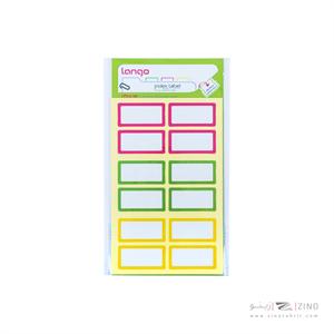 برچسب دوررنگی سایز20*40میلیمتر4برگی لانگوکدK-412  یا کد043