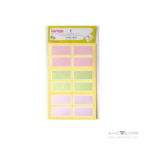 برچسب پاستلی سایز20*40میلیمتر4برگی لانگوکدK-412 یا کد053