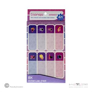 برچسب اسم فانتزی 4برگی لانگو طرح فضانورد