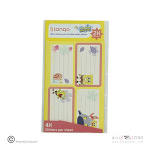 برچسب اسم دانش آموز طرح باب اسفنجی لانگو