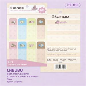 برچسب اسم فانتزی 4برگی لانگو طرح لبوبو