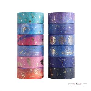 چسب نواری فانتزی واشی طرح کهکشانی کد445