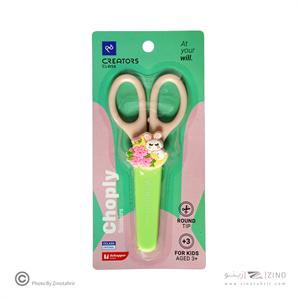 قیچی تیغه فلزی14سانت(غلاف دار) سری چاپلی سیکلاس کدCCCS01