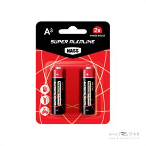 باتری نیم قلمی سوپر آلکالاین2عددی ناس کد508