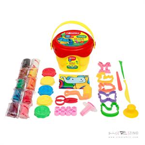 خمیر بازی 10رنگ سطلی ست جنگل فونزل کد685086