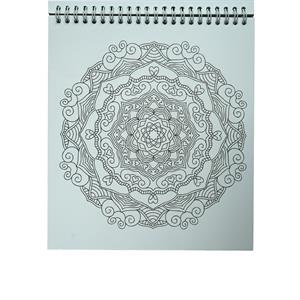 کتاب  رنگ امیزی خلاق 20*22 ماندالا طرح هندی و الهام بخش 