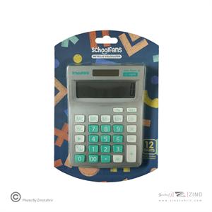 ماشین حساب رومیزی متالیک12رقم2صفر اسکول فنز  کد923305