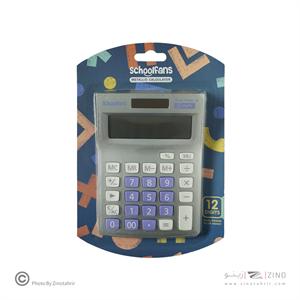 ماشین حساب رومیزی متالیک12رقم2صفر اسکول فنز  کد923305