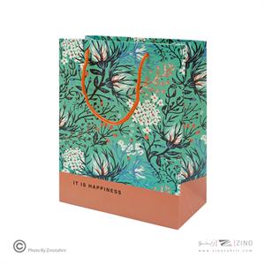 ساک دستی(کادویی)گلاسه طرح دار سایز2هیرمند پیپر19*24