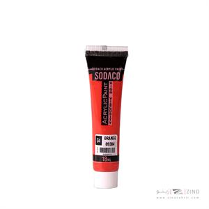 اکریلیک ساده تیوپی18میل سوداکو  نارنجی کد09304