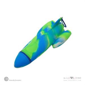 جامدادی تک زیپ سیلیکونی موشکی2 همراه با تراش خط کش و پاکن اسکول فنز کد92804-2