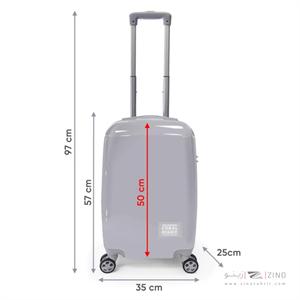 چمدان چرخ دار پلی کربنات کابین سایز34*24*24یایگان کد16530