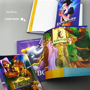 یادداشت سری والت دیزنی جلدگلاسه سایز21*14 همیشه