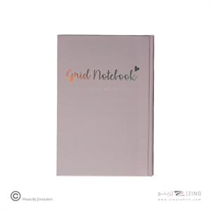 دفتر100برگ خطدارA5 ته دوخت جلدسخت طلاکوب/نقره برگ سری کیوت پالت کد70301