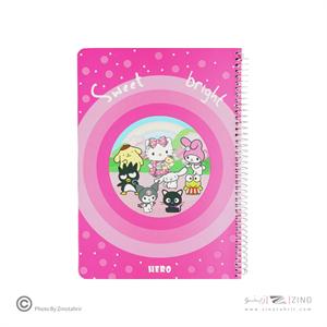 دفتر100برگ وزیری سیمی(حاشیه دار فانتزی) هیرو