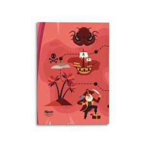 دفتر40برگ وزیری شومیزفانتزی الیپون کد292کارتن108عددی