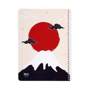 دفتر60برگ وزیری سیمی کلاسیک الیپون کد221کارتن72عددی