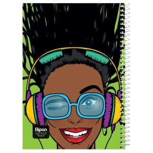 دفتر100برگ وزیری سیمی جلدسخت فانتزی الیپون کد242کارتن28عددی