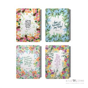 دفتر100برگ وزیری سیمی جلد سخت پیل سری فلو