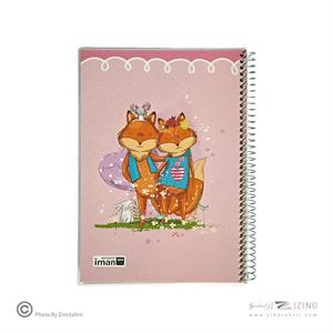 دفتر100برگ کد9404ایمان سیمی کارتونی جلدطلقی (6عددی)