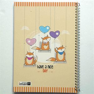 دفتر60برگ کد9402ایمان سیمی کارتونی جلدطلقی (12عددی)