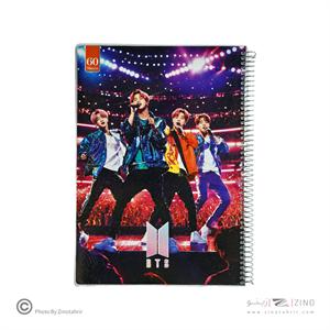 دفتر60برگ سیمی مجلدکلاسیک BTعرش کد196