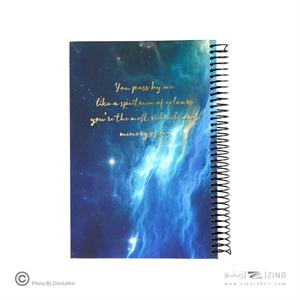 دفتر100برگA5 سیمی جلد سخت برگ سری کهکشانی کد70109