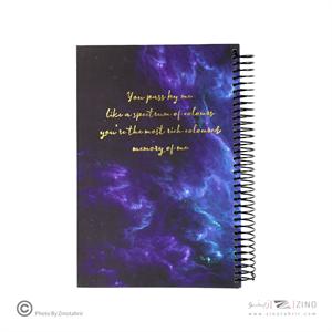 دفتر100برگA5 سیمی جلد سخت برگ سری کهکشانی کد70109