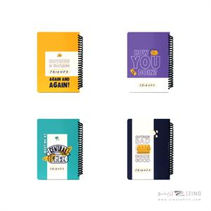 دفتر100برگ وزیری سیمی جلد سخت لانگو سری اونجرز کدCH-710