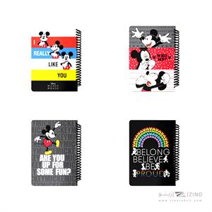 دفتر100برگ وزیری سیمی جلد سخت لانگو سری میکی موس