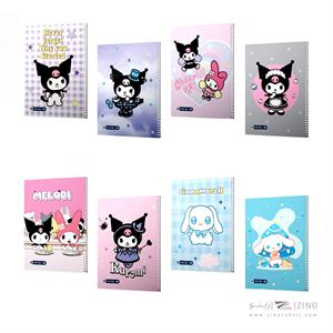 دفتر80برگ وزیری سیمی مجلد میکرو طرح کرومی کدC35