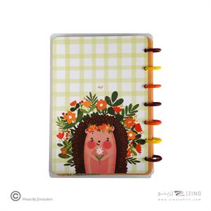 دفتر100برگ20*14جلدطلق پرسی دکمه ای آبرنگ سری animal