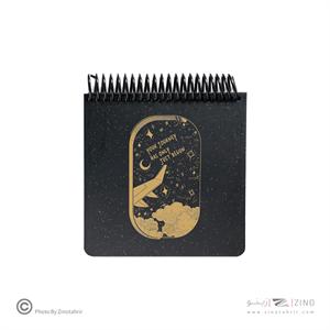 دفتر80برگ کاغذ مشکی(بی خط)140*140سیمی جلد سخت لانگو کدBN-405