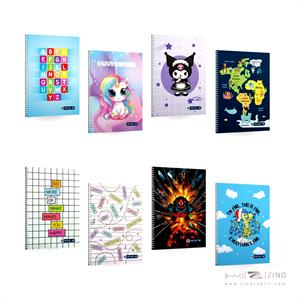 دفتر50برگ دوخط وزیری سیمی مجلد میکرو کدC84