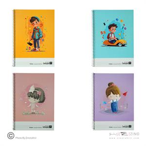 دفتر60برگ چهارخط کد8802 ایمان