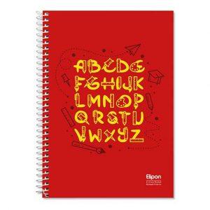 دفتر60برگ چهارخط وزیری سیمی الیپون جلدنرم فانتزی کد291کارتن72عددی