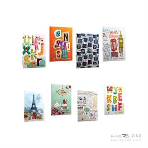 دفتر80برگ سه خط وزیری ته چسب میکرو کدD14