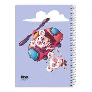 دفتر40برگ نقاشی سیمی وزیری فانتزی الیپون کد289کارتن96عددی