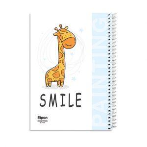 دفتر60برگ نقاشی سیمی وزیری فانتزی الیپون کد255کارتن 72عددی