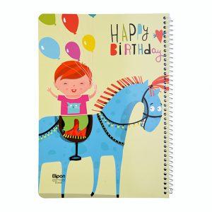 دفتر60برگ نقاشی سیمی وزیری فانتزی الیپون کد255کارتن 72عددی