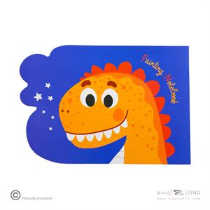 دفتر نقاشی 20 برگ افقی منگنه ای فانتزی مدل دار D10384