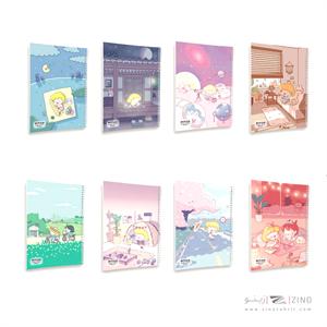 دفتر40برگ نقاشی وزیری سیمی سری دختر پیتیکو کد318کارتن96عددی