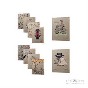 دفترکلاسوری 26حلقه 100برگ قفل پلاستیک جلدکرافت میکرو کدF1