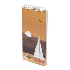 دفتریادداشت 80برگ 120*220سیمی جلدنرم کلاسیک الیپون کد264کارتن70عددی