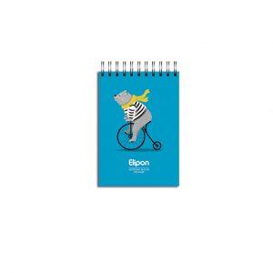 دفتریادداشت 100برگ 80*120سیمی جلدطلق فانتزی الیپون کد265کارتن120عددی