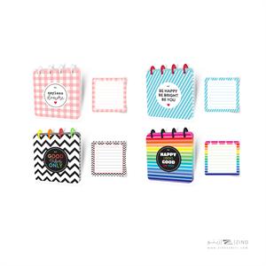 دفتریادداشت100برگ10*10دکمه ای مینی آبرنگ کدA004