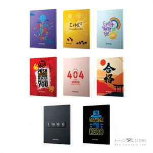 دفتریادداشت12*15/5 جلد سخت ته چسب تکست ژورنال میکرو کدJ29