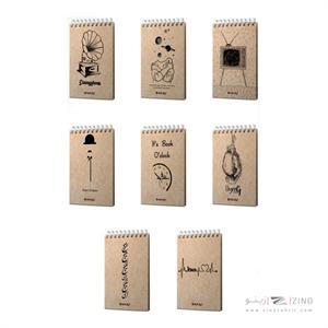 دفتریادداشت17*12 کرافت سیمی جلد سخت میکرو کدF19