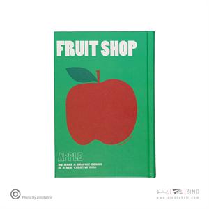 دفتریادداشت 12*17جلدسخت ته دوخت کاغذ رنگی همیشه سریFRUIT SHOP