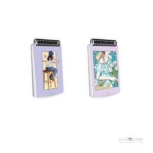 دفتریادداشت100برگ17*10جلدسخت سیم ازبالا آبرنگ کدA055